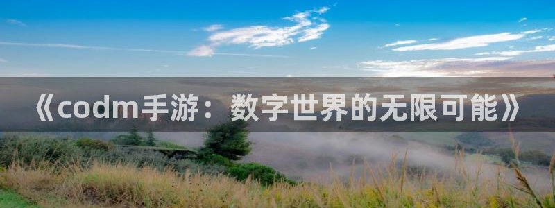 巅峰国际下载：《codm手游：数字世界的无限可能》