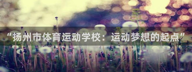 vsport体育在线官网：“扬州市体育运动学校：运动梦想的起点”